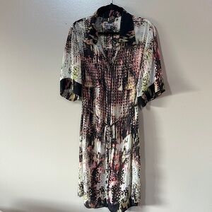 Roz & Ali Multicolor Abstract Dress